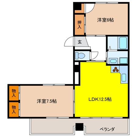 パークハイムフモトの物件間取画像